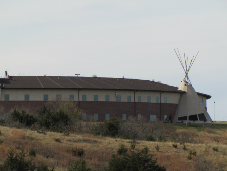 Close up of Lower Brule high school