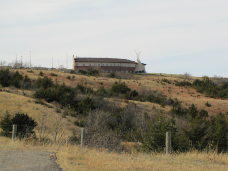 Lower Brule high school in the distance