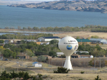 City of Lower Brule with water tower