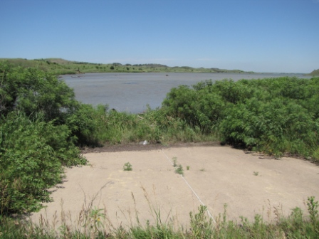 Unusable boat ramp due to soil erosion and sedimentation