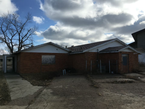 Parking lot view of former Housing Authority building